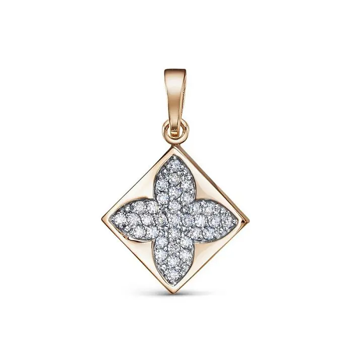 Подвеска декоративная из красного золота