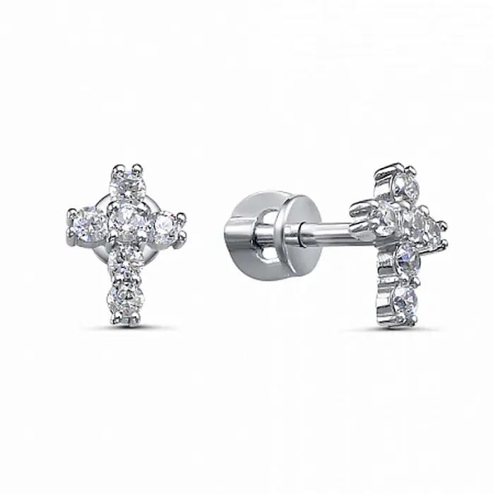 Серьги пуссеты из серебра