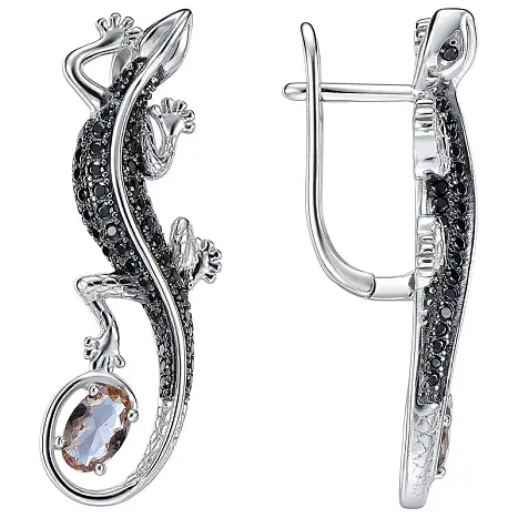 Серьги с английским замком из серебра