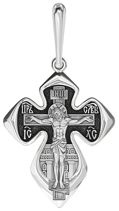 Подвеска крест из серебра