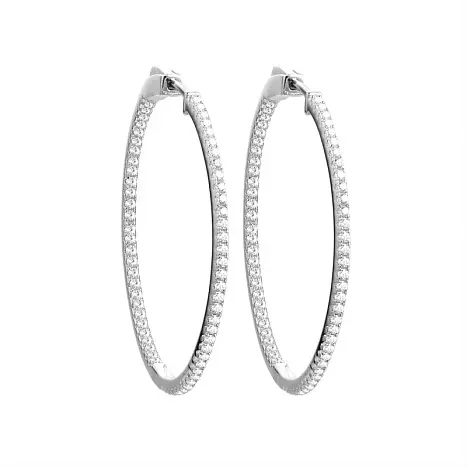 Серьги конго из серебра
