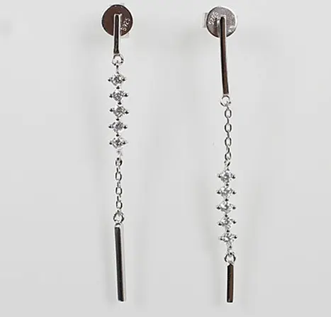 Серьги подвесные из серебра
