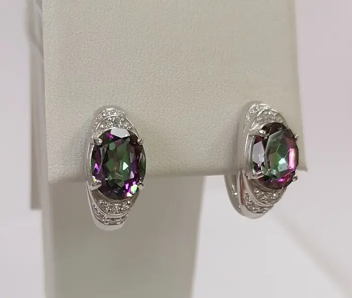 Серьги с английским замком из серебра