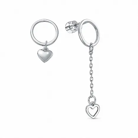 Серьги подвесные из серебра