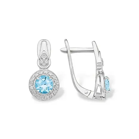 Серьги с английским замком из серебра