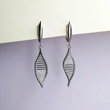 Серьги подвесные из серебра