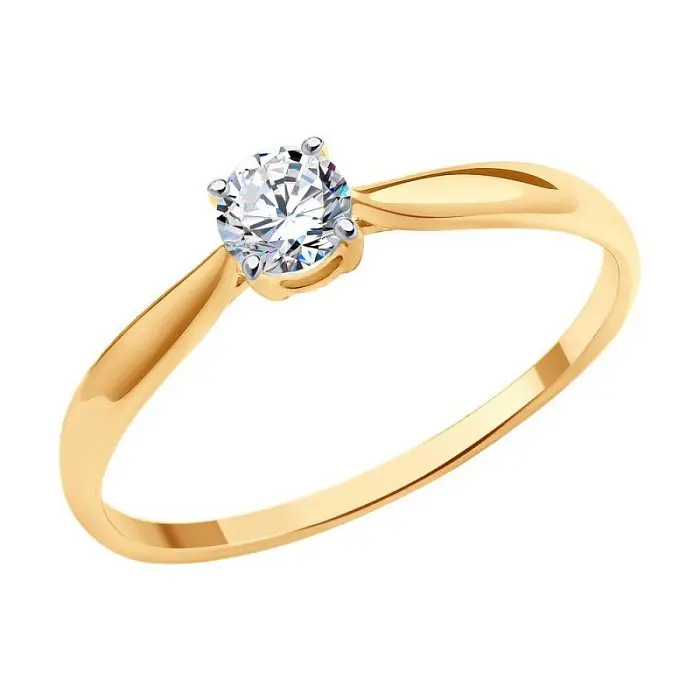 Кольцо декоративное из красного золота