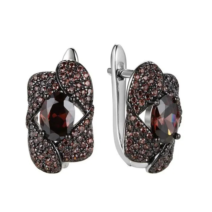 Серьги с английским замком из серебра