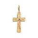 Подвеска крест из красного золота