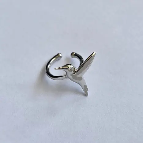 Серьги каффы из серебра