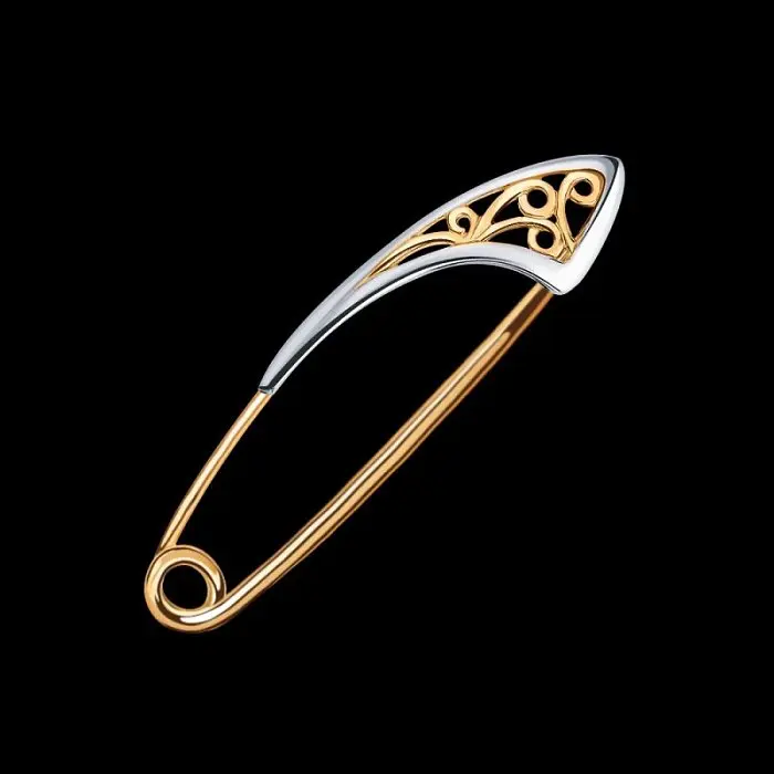 Булавка из комбинированного золота