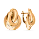 Серьги с английским замком из красного золота
