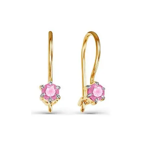 Серьги детские из красного золота