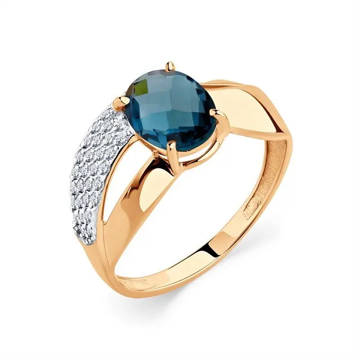 Кольцо декоративное из красного золота