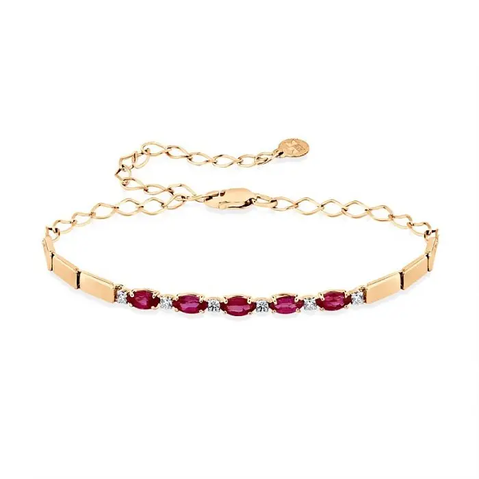 Браслет декоративный из красного золота вид 1