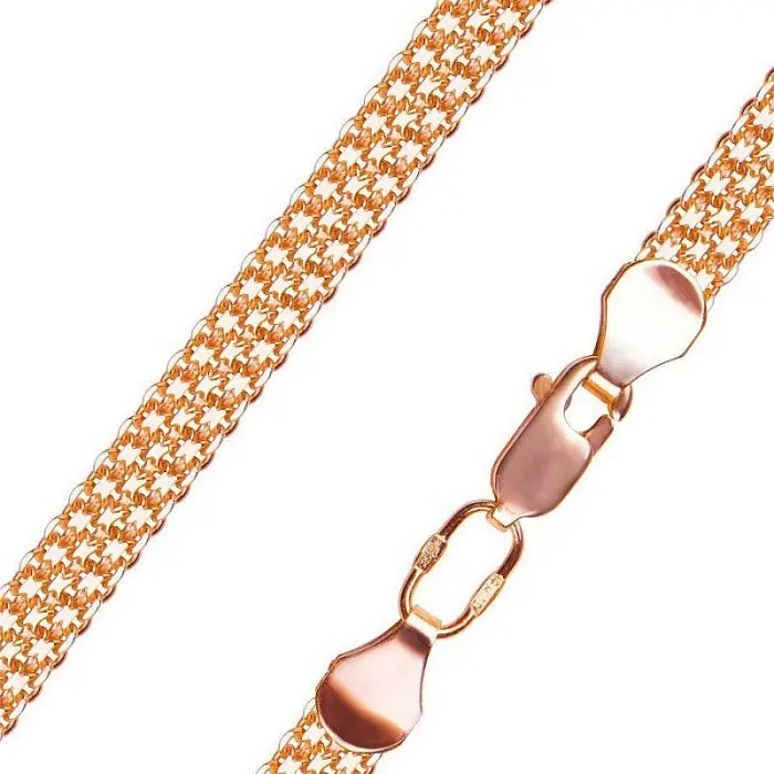 Браслет цепочный из красного золота