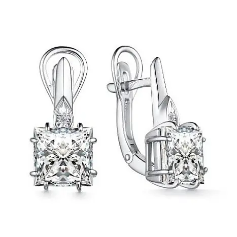 Серьги с английским замком из серебра