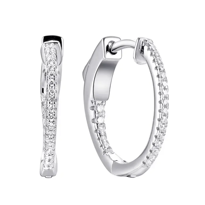 Серьги конго из серебра
