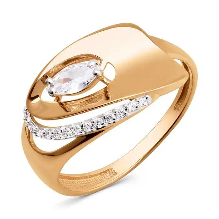 Кольцо декоративное из красного золота