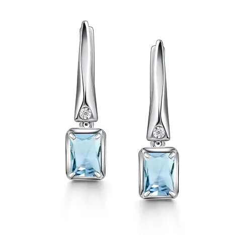 Серьги подвесные из серебра