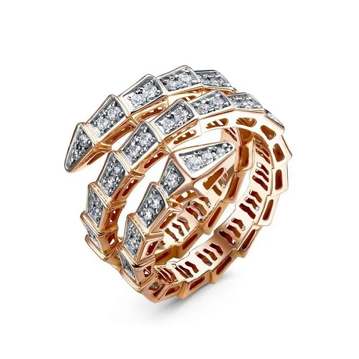 Кольцо декоративное из красного золота