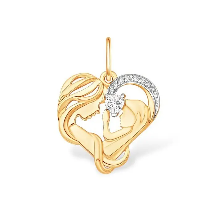 Подвеска декоративная из красного золота