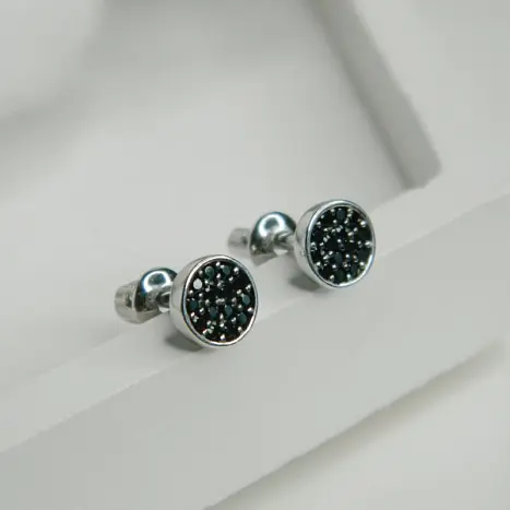 Серьги пуссеты из серебра