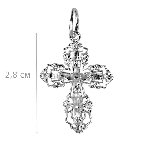 Подвеска крест из серебра