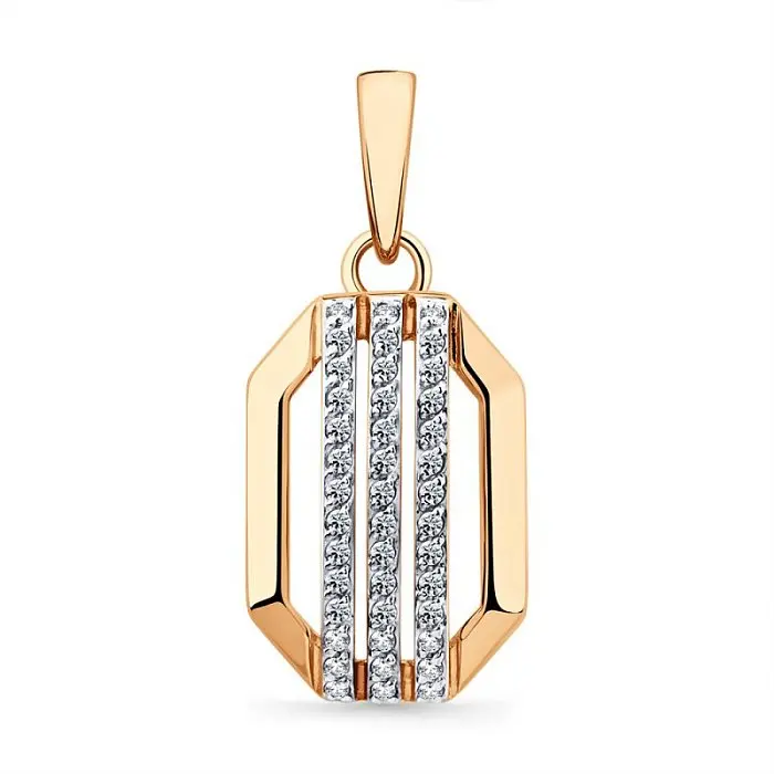 Подвеска декоративная из красного золота