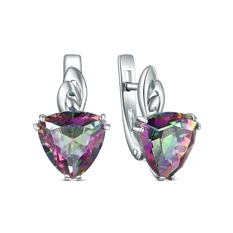 Серьги с английским замком из серебра