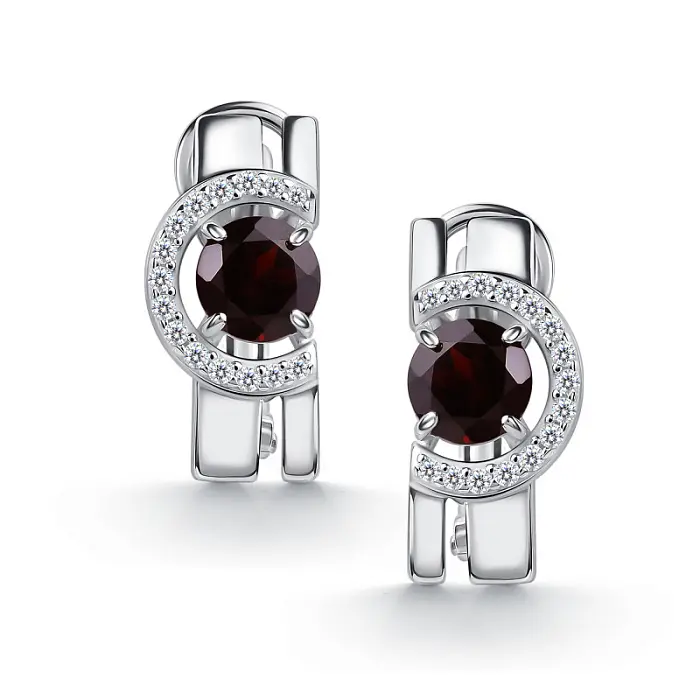 Серьги с английским замком из серебра