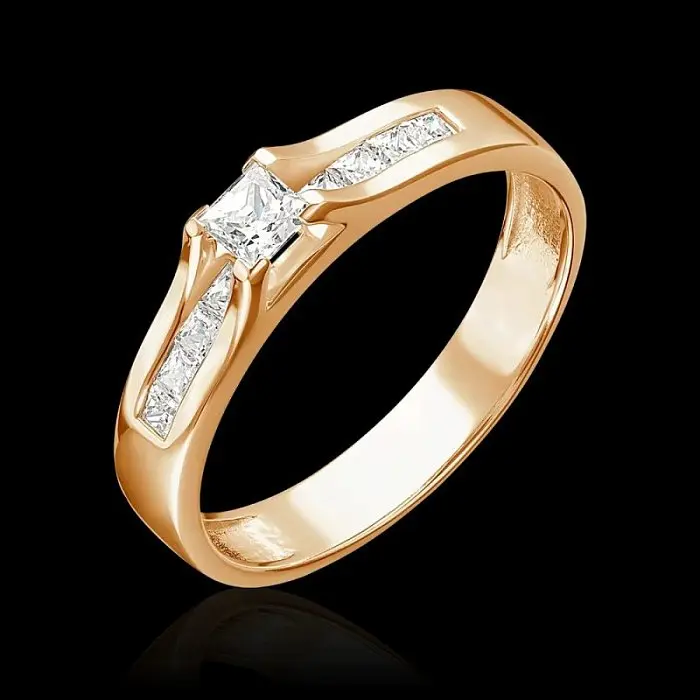 Кольцо декоративное из красного золота