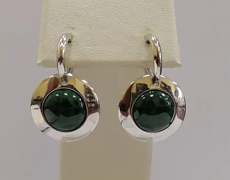 Серьги подвесные из серебра