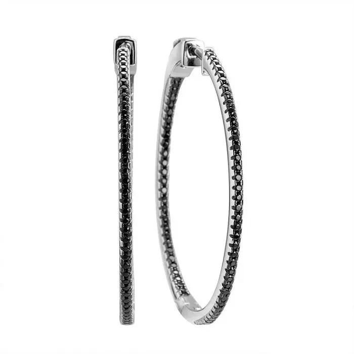 Серьги конго из серебра