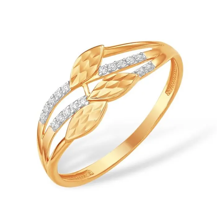 Кольцо декоративное из красного золота