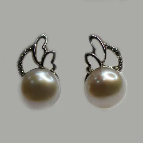 Серьги с английским замком из серебра