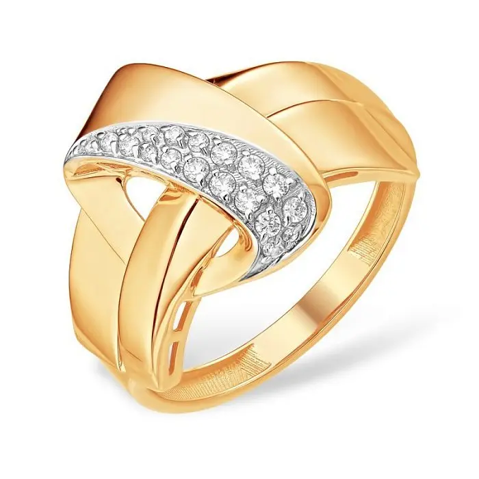 Кольцо декоративное из красного золота