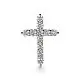 Подвеска декоративный крест из белого золота