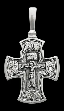 Подвеска крест из серебра