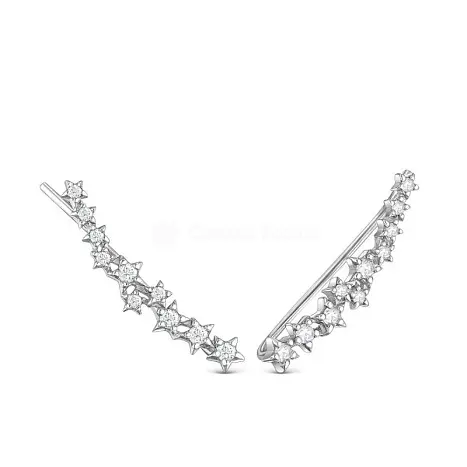 Серьги зажимы из серебра