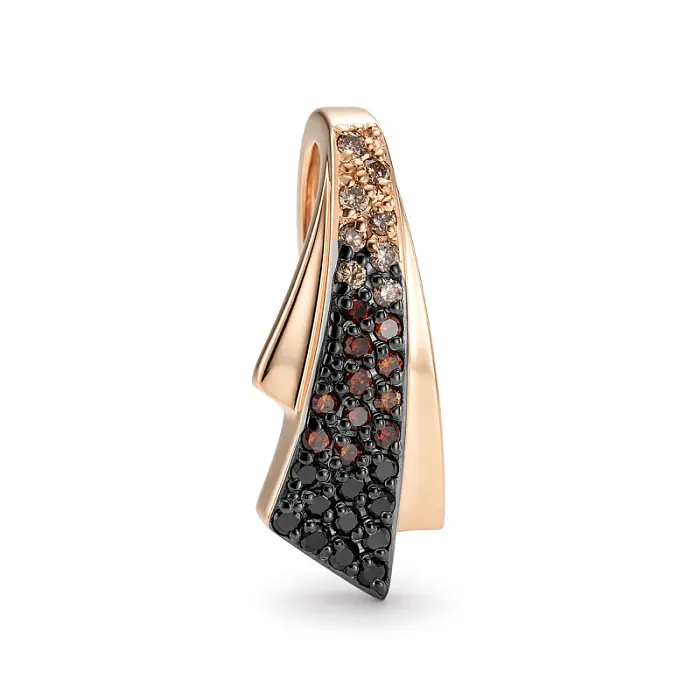 Подвеска бегунок из комбинированного золота