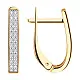 Серьги с английским замком из комбинированного золота