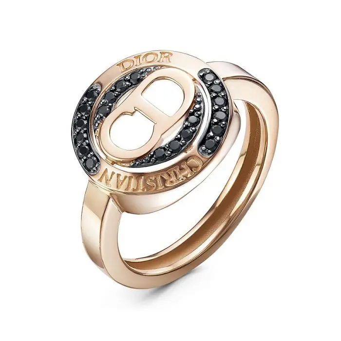 Кольцо декоративное из красного золота