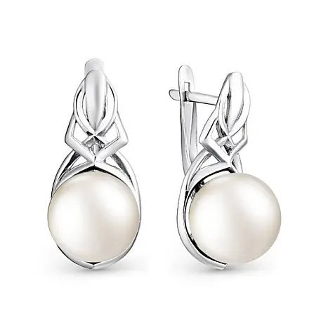 Серьги с английским замком из серебра