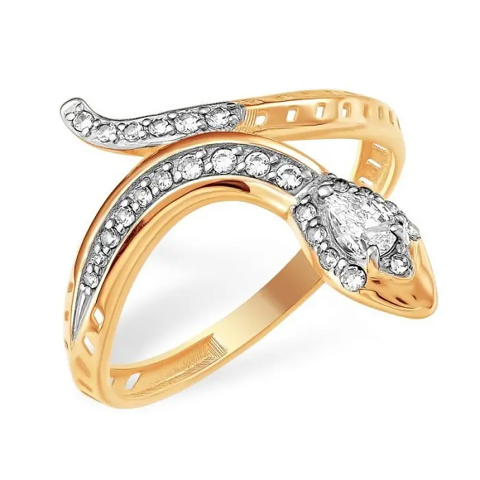 Кольцо декоративное из красного золота