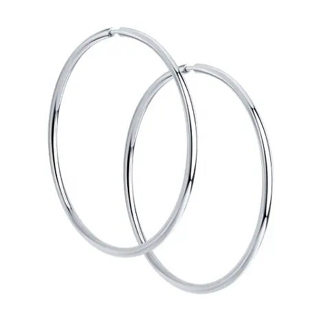 Серьги конго из серебра