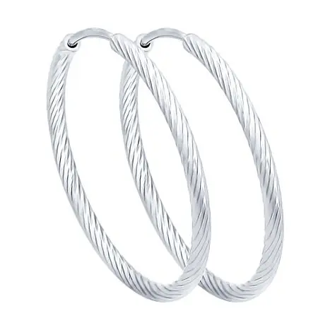 Серьги конго из серебра