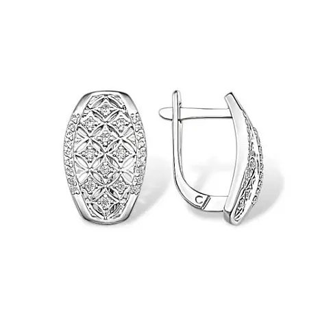 Серьги с английским замком из серебра
