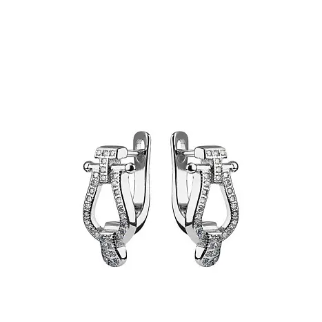 Серьги с английским замком из серебра