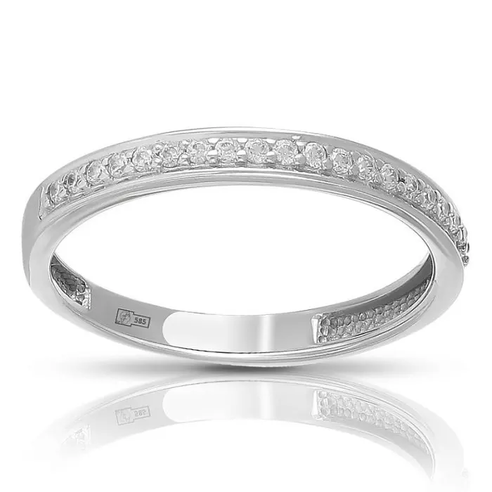 Кольцо декоративное из белого золота